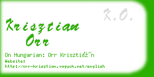 krisztian orr business card